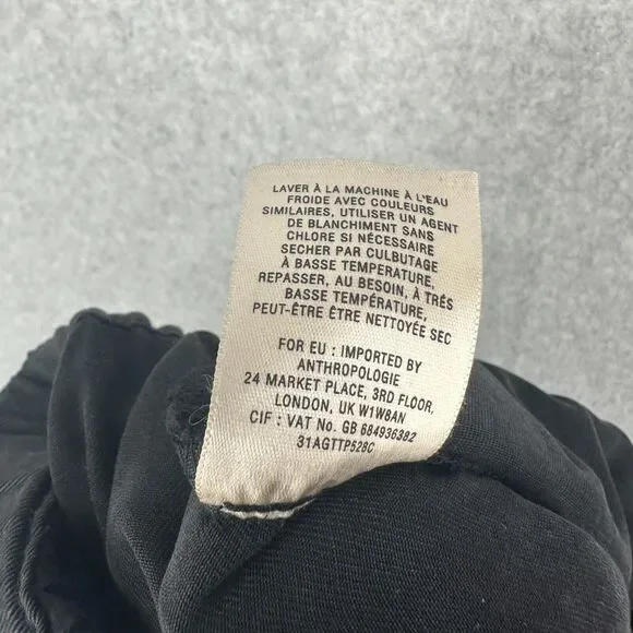 Elevenses Jumpsuit Womens 2 Black Anthropologie Sable Romper Cropped Wide Leg - Picture 11 of 11